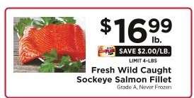 Fresh Wild Caught Sockeye Salmon Fillet