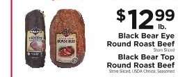 Black Bear Eye Round Roast Beef