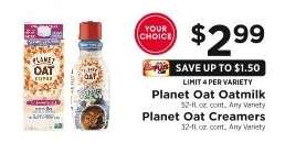 Planet Oat Oatmilk / Planet Oat Creamers