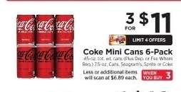 Coke Mini Cans 6-Pack