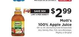 Mott's 100% Apple Juice
