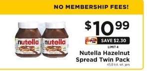Nutella Hazelnut Spread Twin Pack