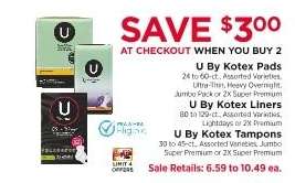 U by Kotex Products*