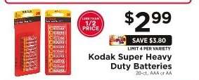 Kodak Super Heavy Duty Batteries