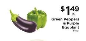 Green Peppers & Purple Eggplant
