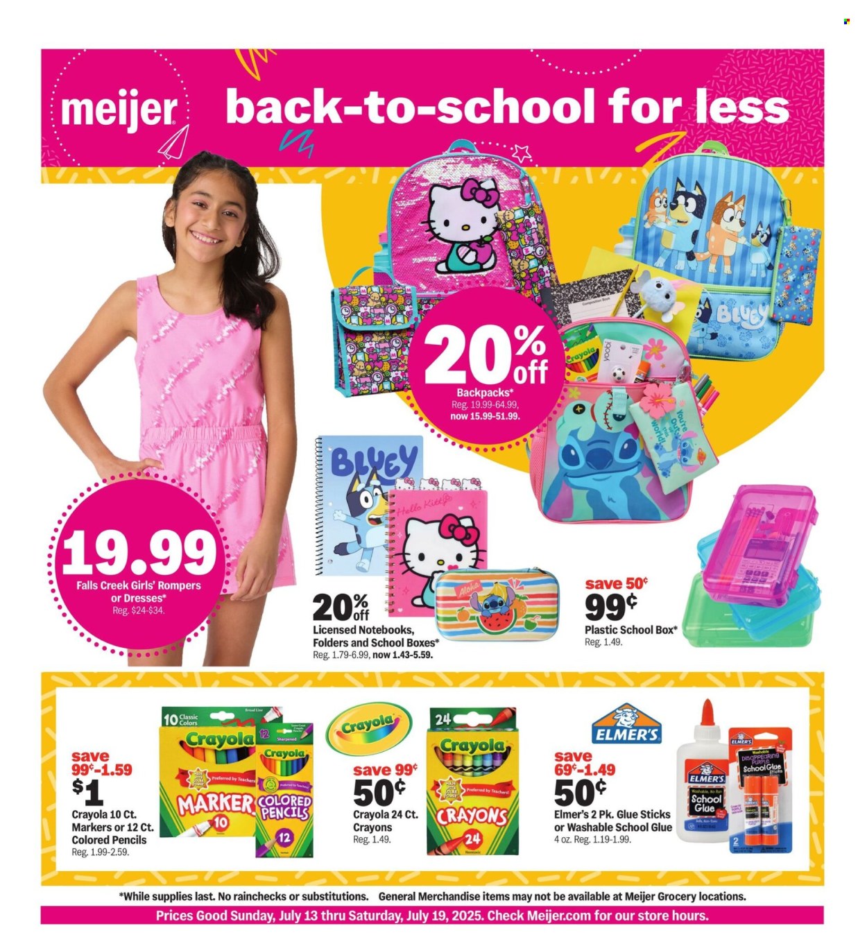 Meijer ad - 07/13/2025 - 07/19/2025. Page 1