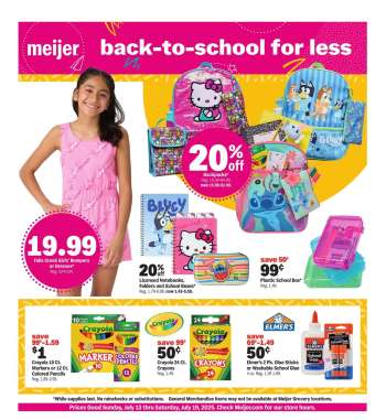 Meijer Flyer - 07/13/2025 - 07/19/2025.
