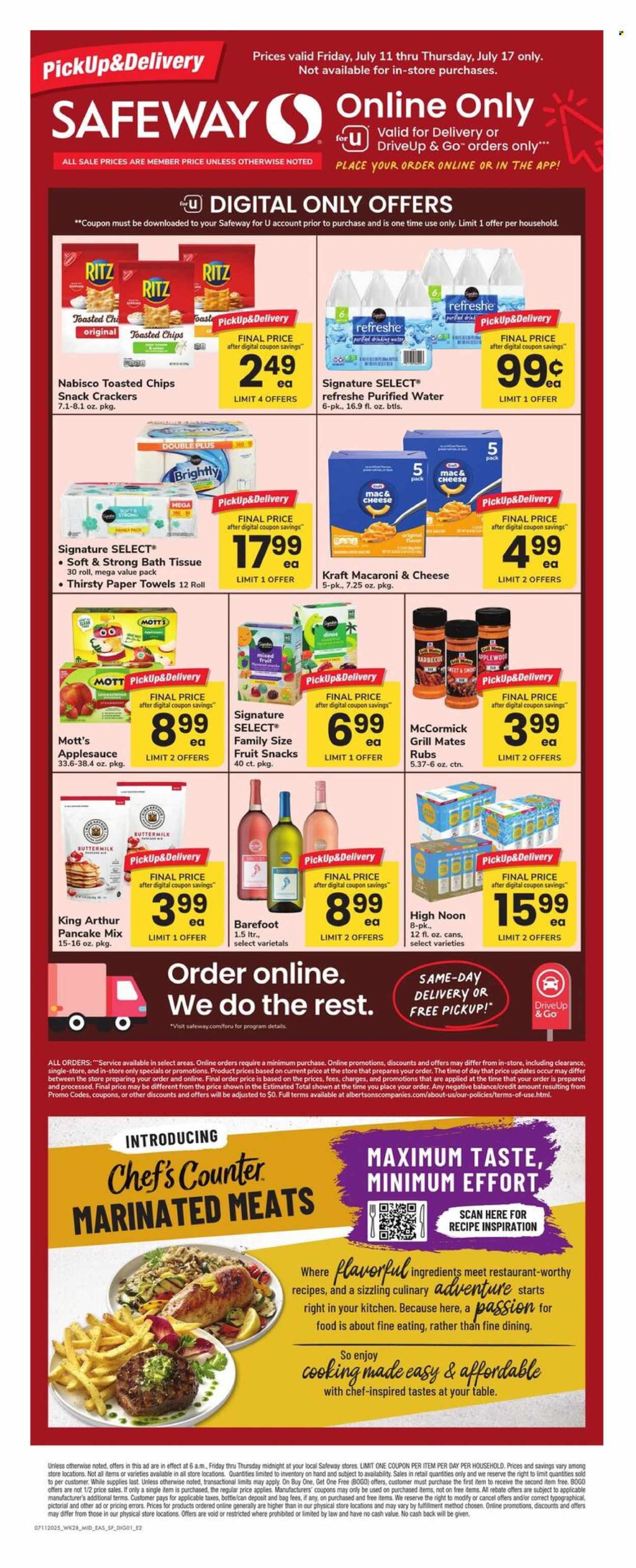 Safeway ad - 07/11/2025 - 07/17/2025. Page 1