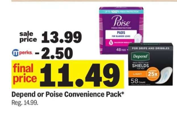 Depend or Poise Convenience Pack*
