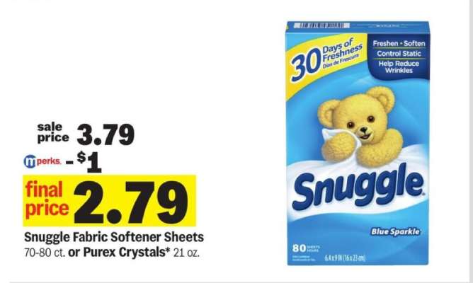 Snuggle Fabric Softener Sheets