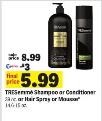 TRESemmé Shampoo or Conditioner or Hair Spray or Mousse