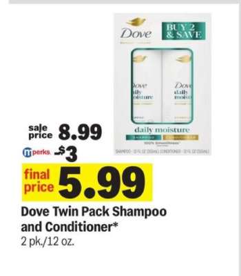 Dove Twin Pack Shampoo and Conditioner