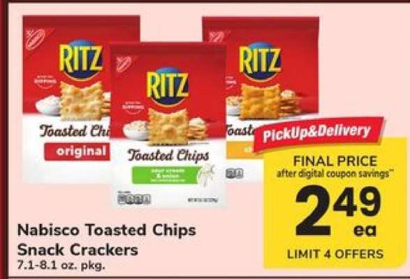 Nabisco Toasted Chips Snack Crackers