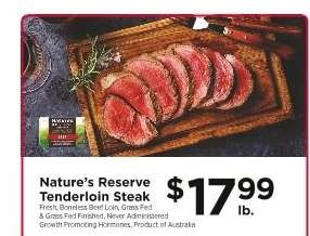 Nature's Reserve Tenderloin Steak