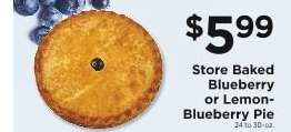 Store Baked Blueberry or Lemon-Blueberry Pie