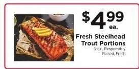 Fresh Steelhead Trout Portions