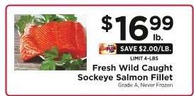 Fresh Wild Caught Sockeye Salmon Fillet