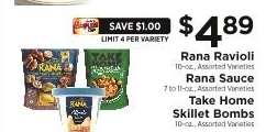 Rana Ravioli / Rana Sauce / Take Home Skillet Bombs