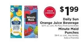Daily Sun Orange Juice Beverage / Minute Maid Punches