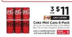 Coke Mini Cans 6-Pack