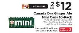 Canada Dry Ginger Ale Mini Cans 10-Pack