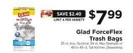 Glad ForceFlex Trash Bags