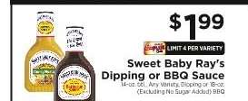 Sweet Baby Ray’s Dipping or BBQ Sauce