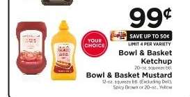 Bowl & Basket Ketchup / Mustard