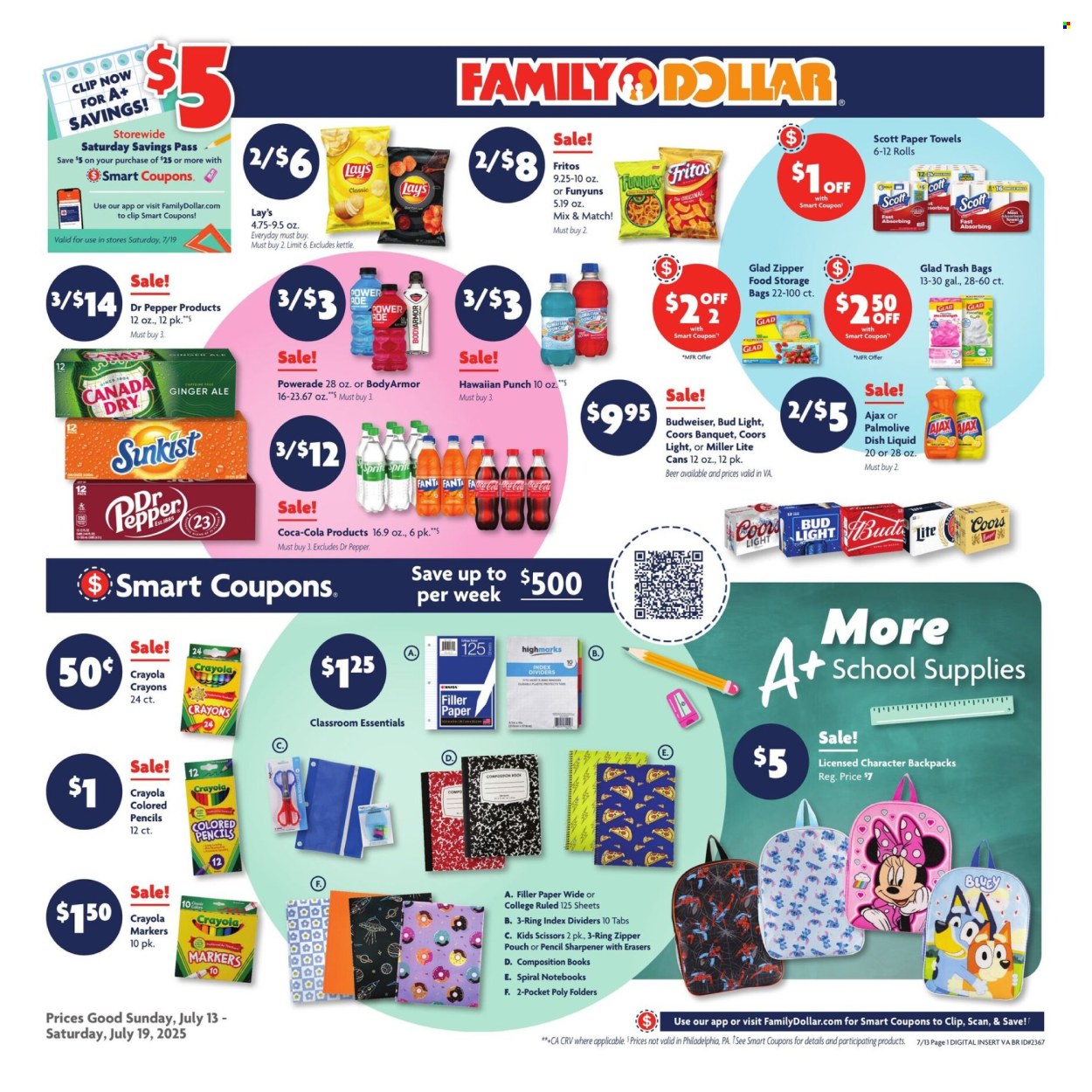 Family Dollar ad - 07/13/2025 - 07/19/2025. Page 1