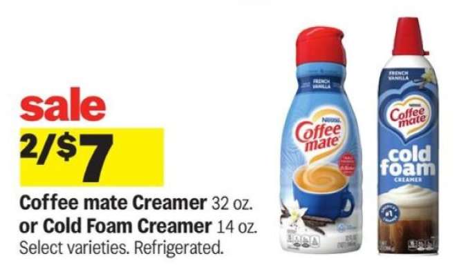 Coffee Mate Creamer or Cold Foam Creamer