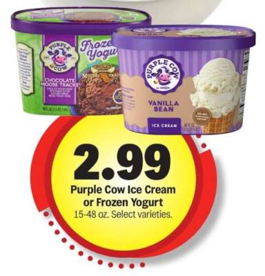 Purple Cow Ice Cream or Frozen Yogurt