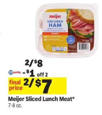 Meijer Sliced Lunch Meat