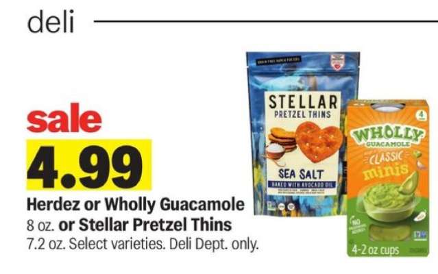 Herdez or Wholly Guacamole or Stellar Pretzel Thins
