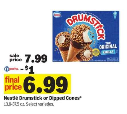 Nestlé Drumstick or Dipped Cones
