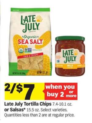 Late July Tortilla Chips or Salsas