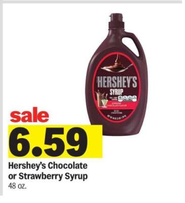 Hershey's Chocolate or Strawberry Syrup*