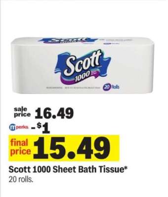 Scott 1000 Sheet Bath Tissue*