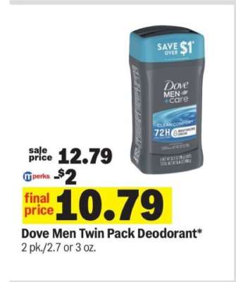 Dove Men Twin Pack Deodorant