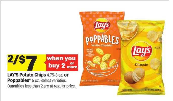 Lay's Potato Chips or Poppables