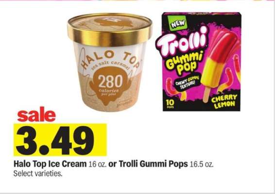 Halo Top Ice Cream or Trolli Gummi Pops