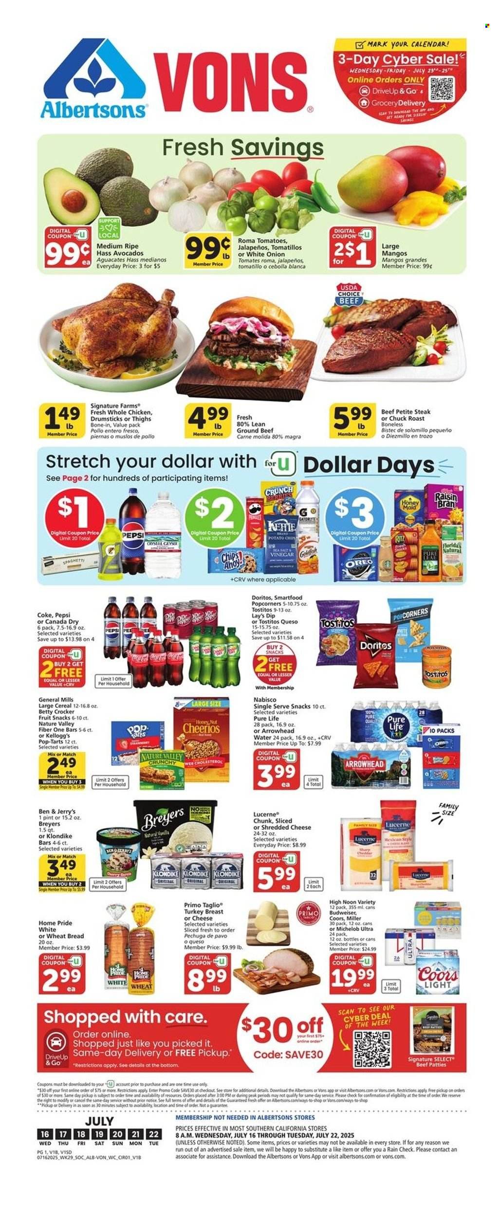 Albertsons ad - 07/16/2025 - 07/22/2025. Page 1