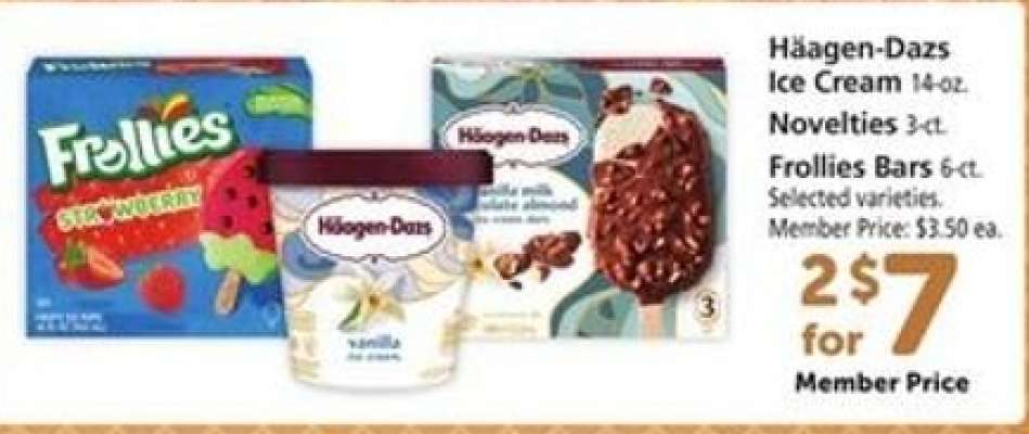 Häagen-Dazs Ice Cream, Novelties, Frollies Bars