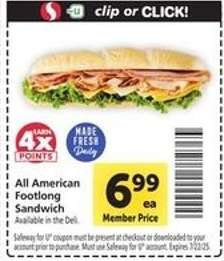 All American Footlong Sandwich