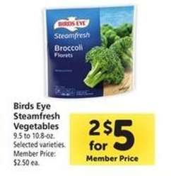 Birds Eye Steamfresh Vegetables