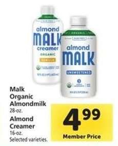 Malk Organic Almondmilk / Almond Creamer