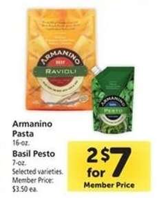 Armanino Pasta or Basil Pesto