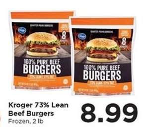 Kroger 73% Lean Beef Burgers