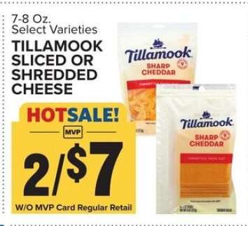 Tillamook Sliced or Shredded Cheese
