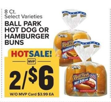 Ball Park Hot Dog or Hamburger Buns