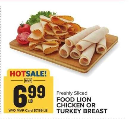 Food Lion Chicken or Turkey Breast